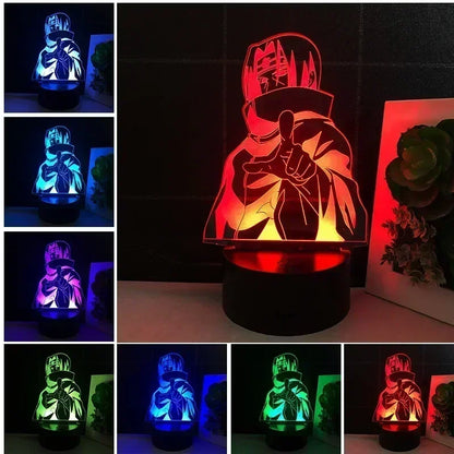 3d Lamp: Uchiha Sasuke, Uchiha Obito, Namikaze Minato, Uzumaki Naruto, Gaara